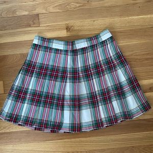 Aerie Plaid Pleated Skirt
